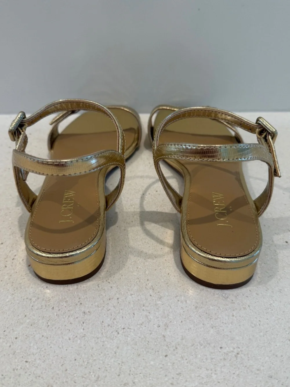 Gold Ankle-Strap Sandals - NEW!! - Picture 6 of 9